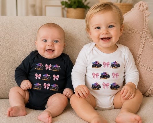 Sparkle Smash Monster Truck Infant Long Sleeve Bodysuit