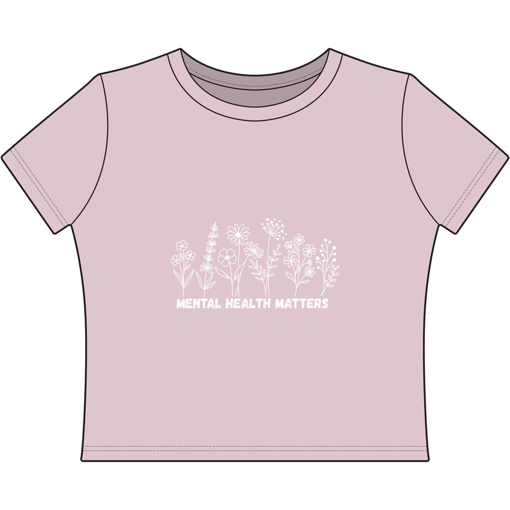 Mental Health Matters cropped tee | Women's Baby Tee