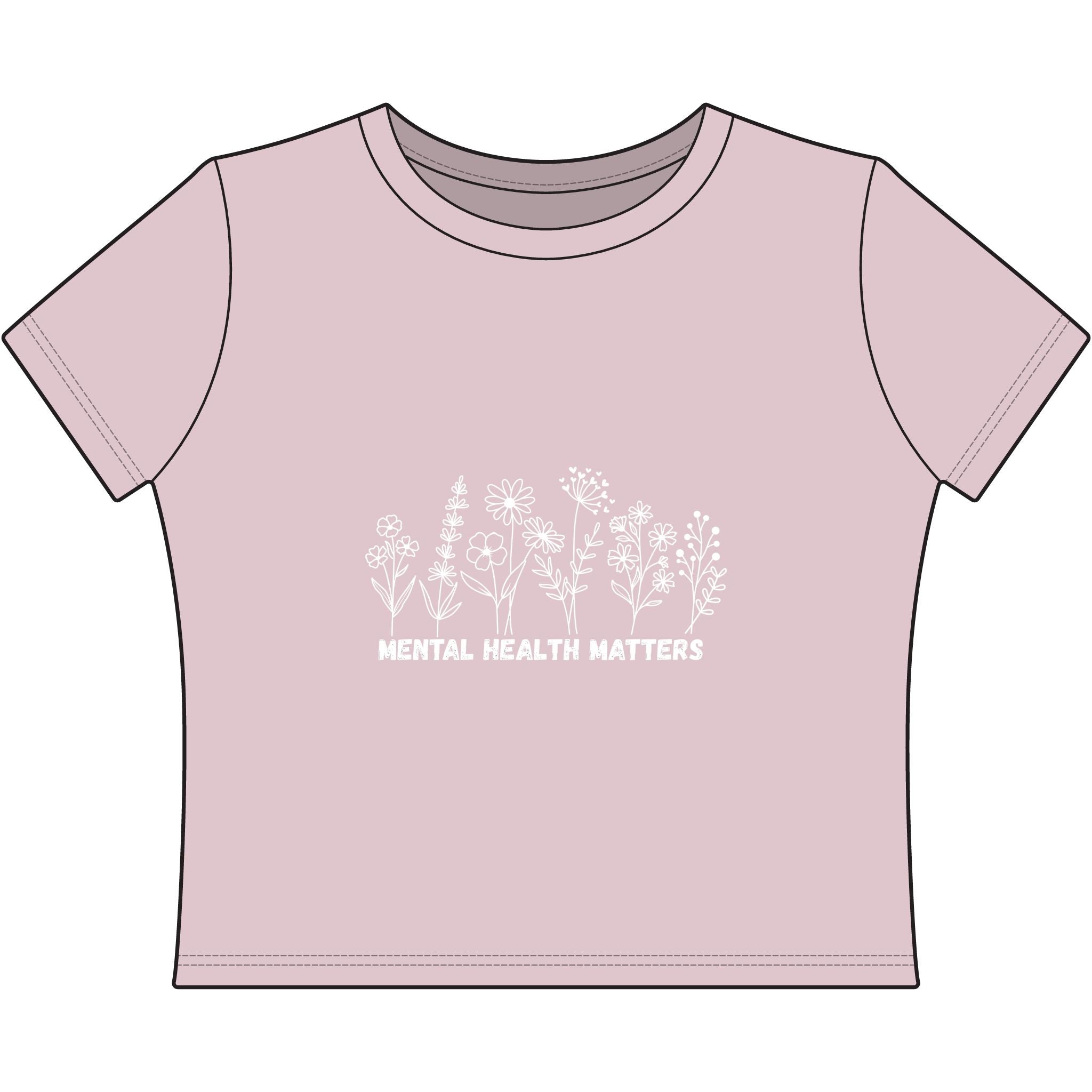 Mental Health Matters cropped tee | Women's Baby Tee