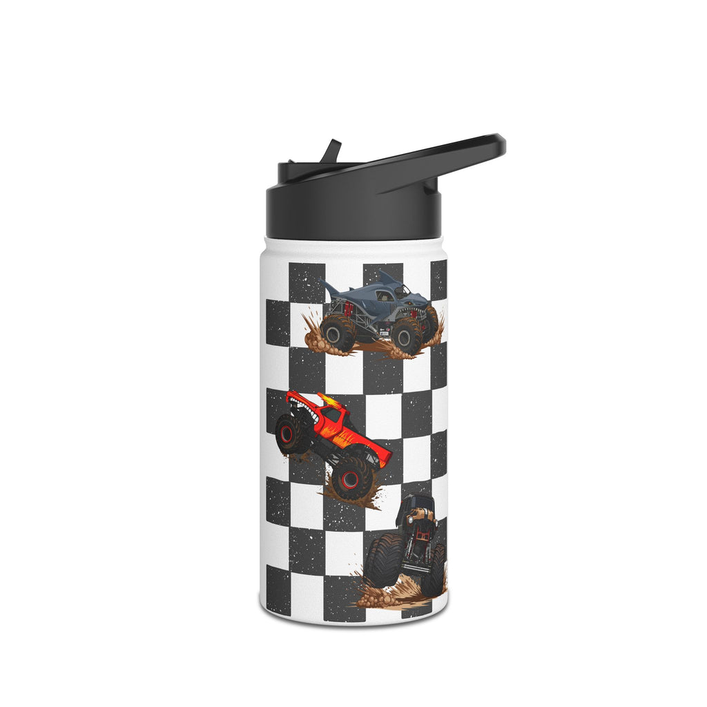Snack. MONSTER TRUCKS. Repeat Stainless Steel Water Bottle — Kids' Monster Truck Bottle
